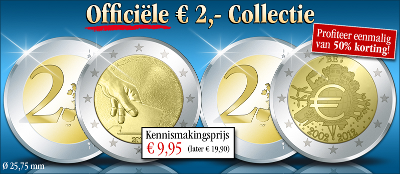 Officiële € 2,- Collectie reserveren